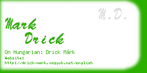 mark drick business card
